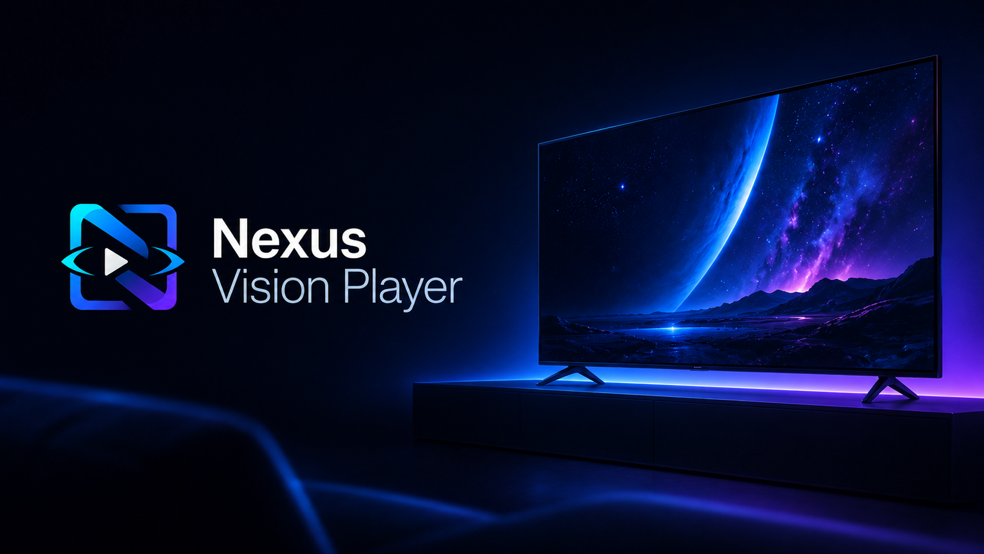 Interface Nexus Vision Player sur Android TV